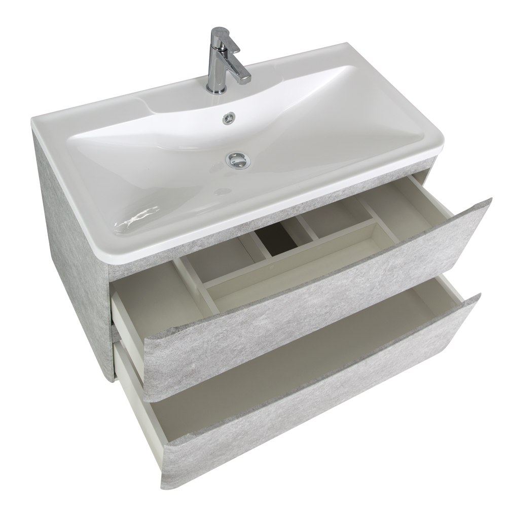 Мебель для ванной комнаты подвесная BelBagno ACQUA-800-2C-SO-CVG 80см Cemento Verona Grigio 