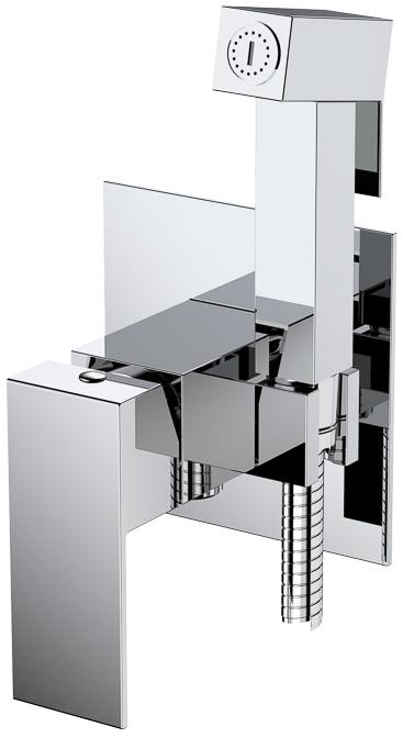 Встроенный смеситель Cezares SLIDER-DIF-01 с гигиеническим душем, хром
