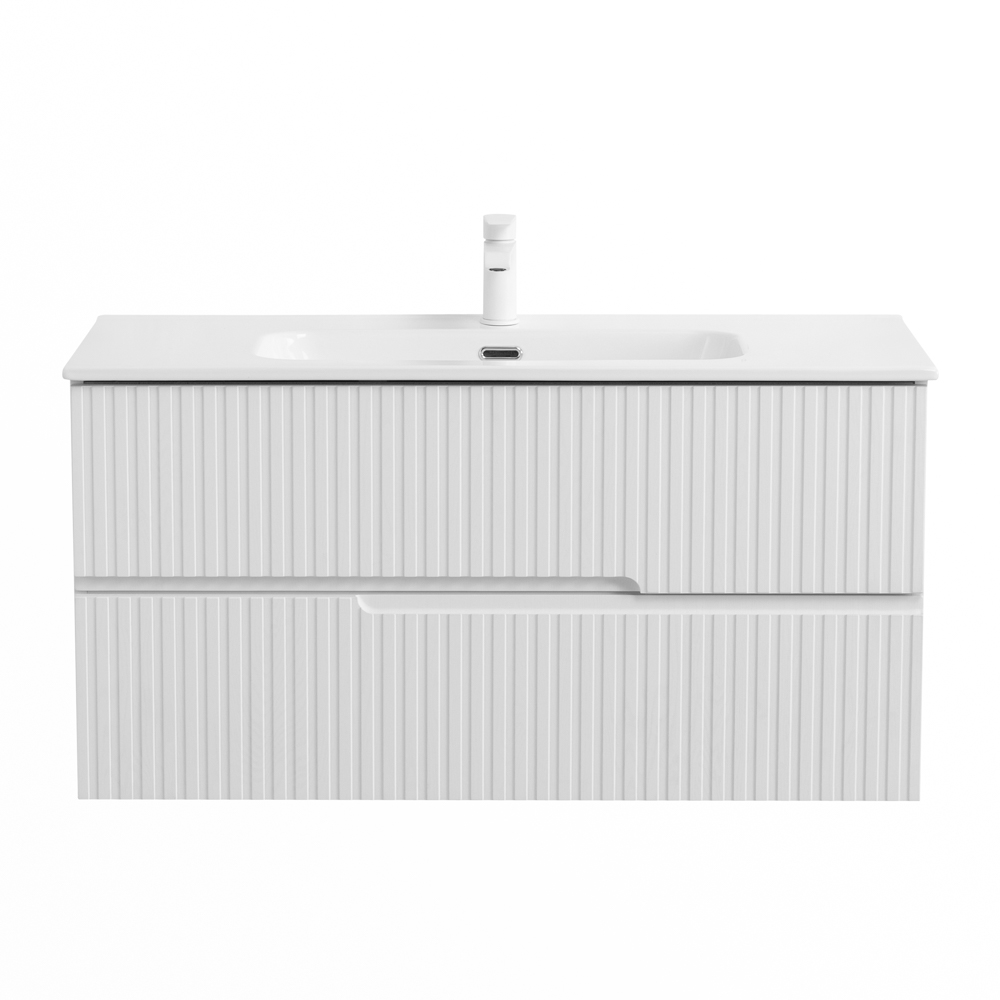 Тумба подвесная CEZARES DUET-N-1000-2C-SO-FBS-P с раковиной CZR-8095-100, ясень белый софт