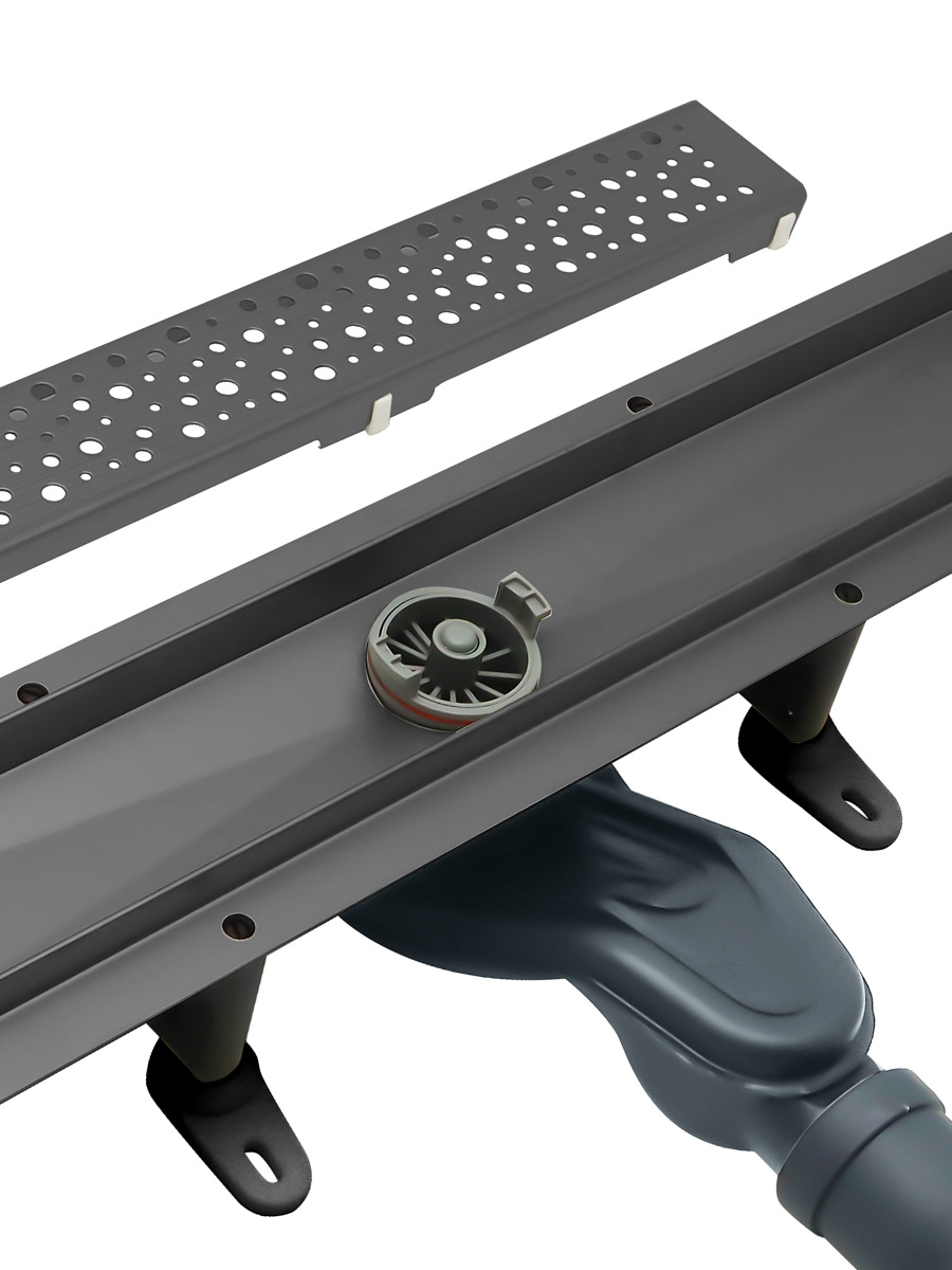 Душевой лоток CEZARES SLIDER-LD-60-GM оружейная сталь