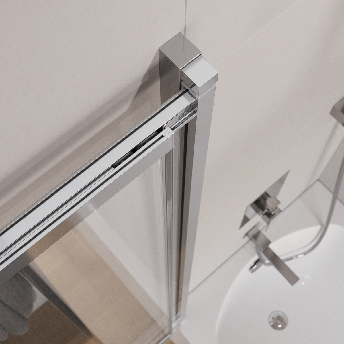 Шторка на ванну Cezares SLIDER-VF-11-80/150-C-Cr