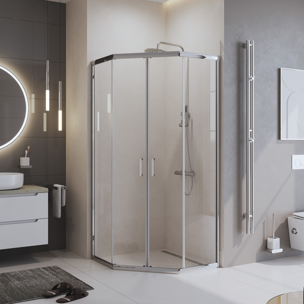 купить Душевой уголок BelBagno UNO-195-P-2-90-C-Cr 