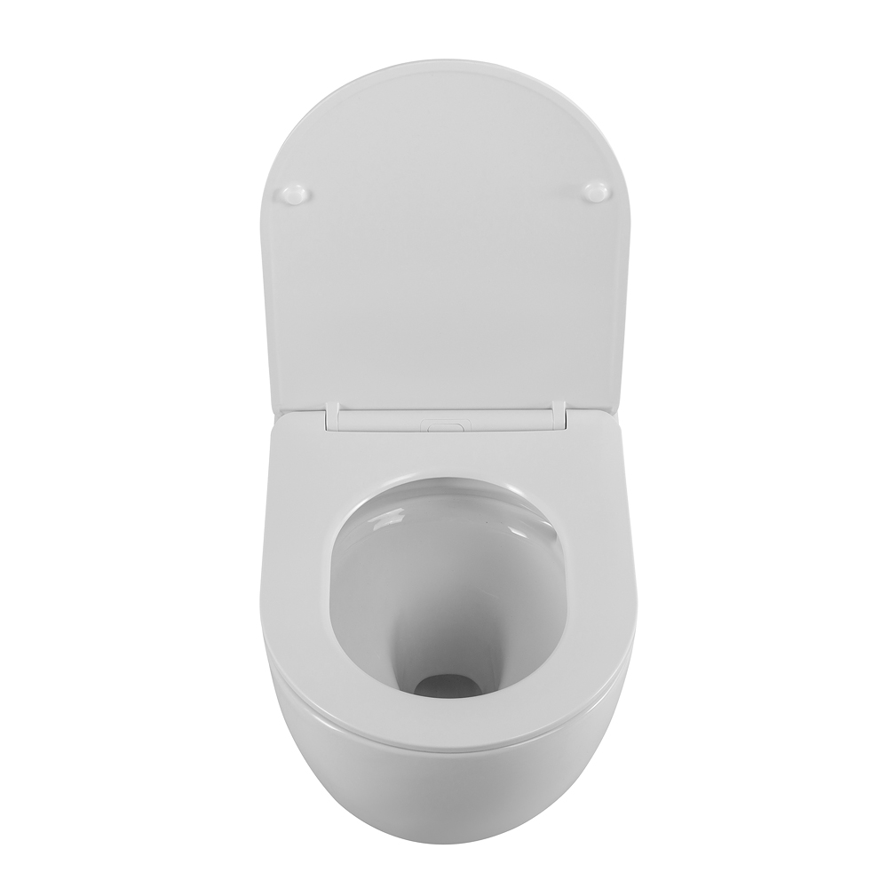 Унитаз подвесной CEZARES STYLUS-TOR CZR-6601-TH-TOR/SC безободковый с сиденьем и смывом TORNADO 
