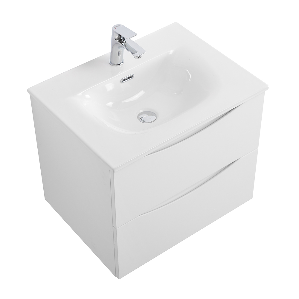 Тумба с раковиной подвесная BelBagno MARINO-CER-N-700-2C-SO-BL-P Bianco Lucido, раковина белая BB-8099-70