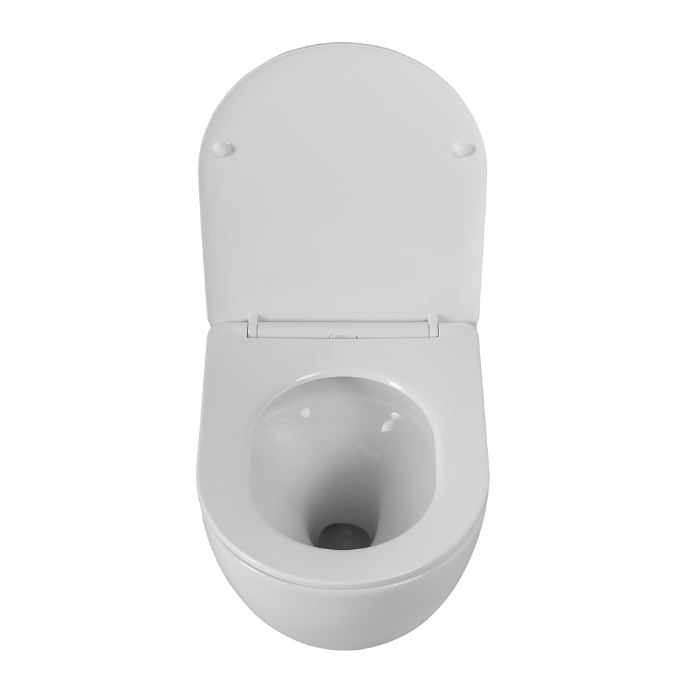 Унитаз подвесной безободковый с сиденьем и смывом TORNADO BelBagno SFERA-TOR BB046CH-TOR/SC