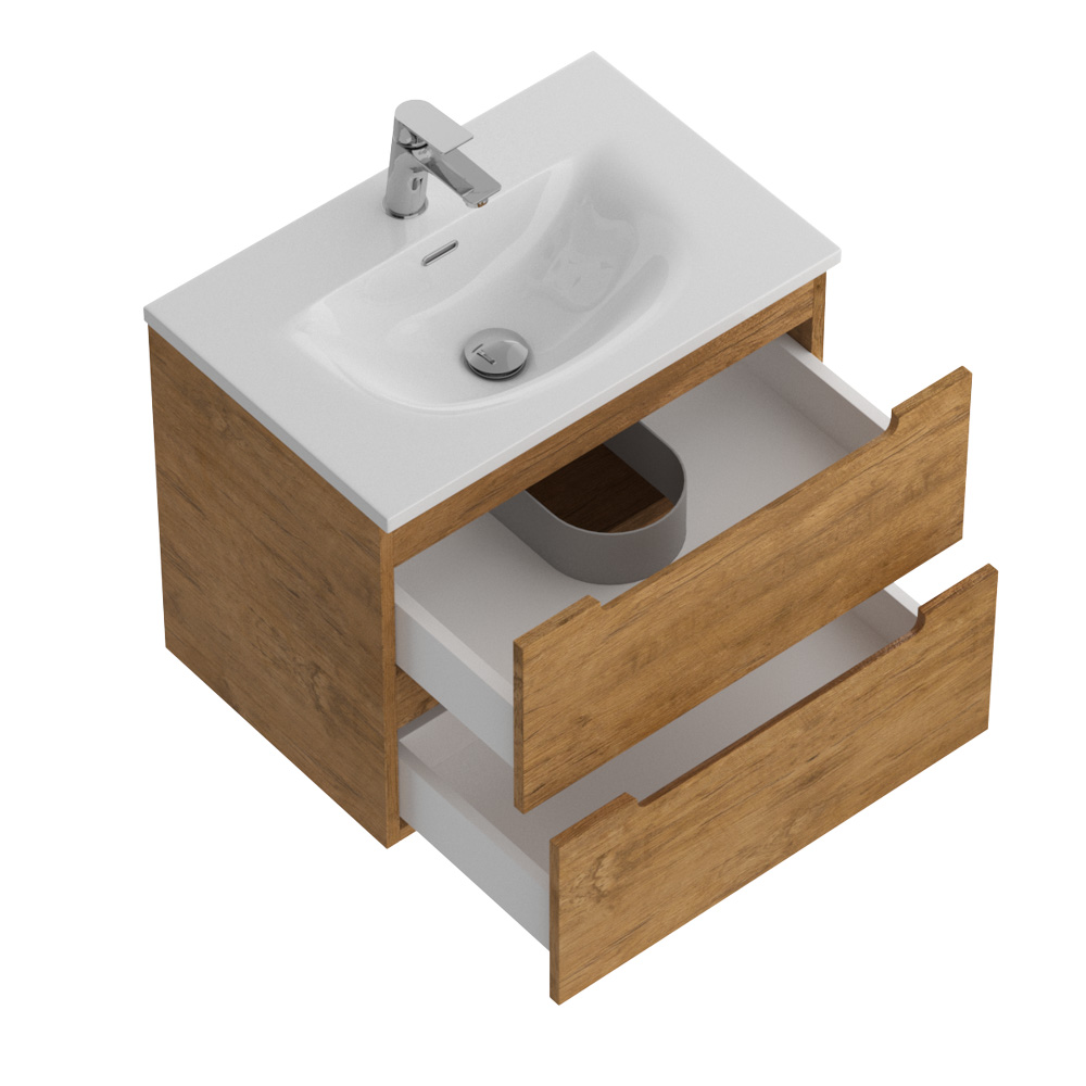 Тумба подвесная с раковиной BelBagno ETNA39-600/390-2C-SO-RN-P+BB-8099-3-60