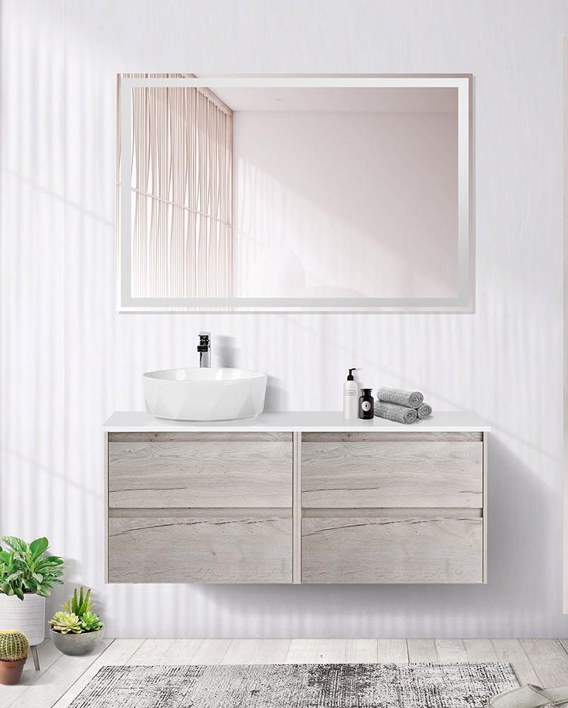 Мебель для ванной комнаты со столешницей BelBagno KRAFT-1200 Rovere Galifax Bianco