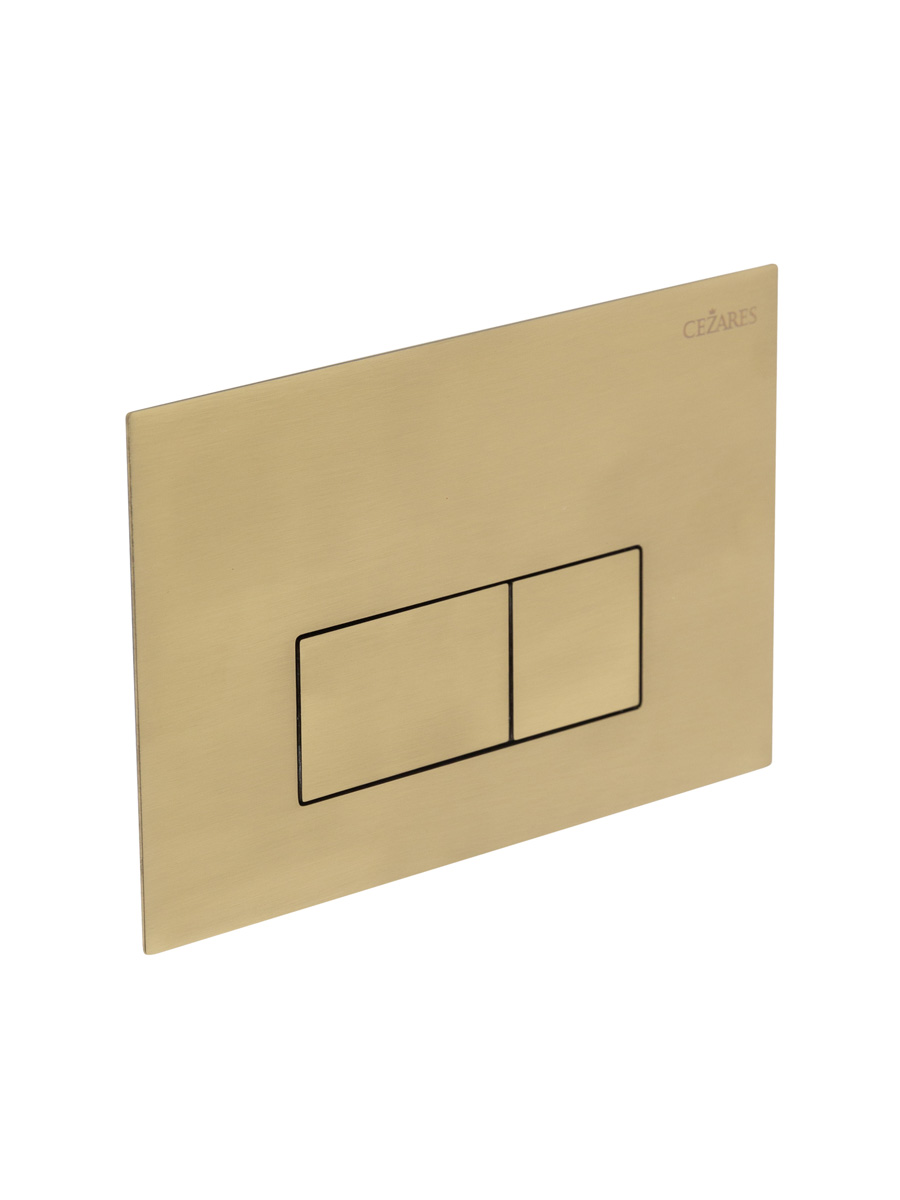 Кнопка смыва CEZARES CZR-510QV-BORO, брашированное золото
