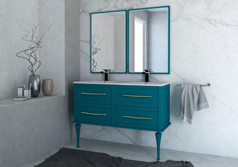 купить База подвесная с 4-мя выдвижными ящиками CEZARES TIFFANY 120 54956 Blu Petrolio 