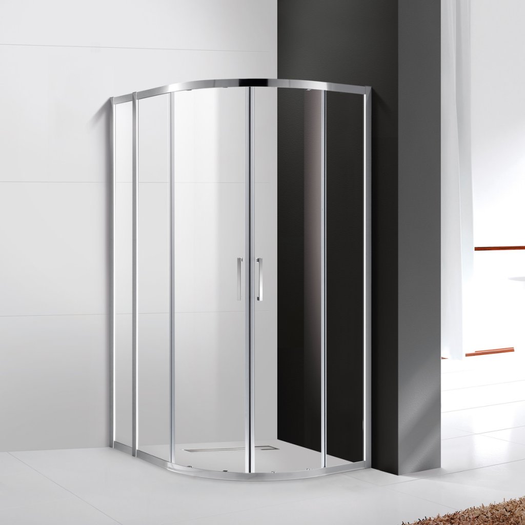 купить Душевой уголок Cezares MOLVENO-RH-2-110/80-C-Cr-IV, 110х80х195, профиль хром, стекло прозрачное 