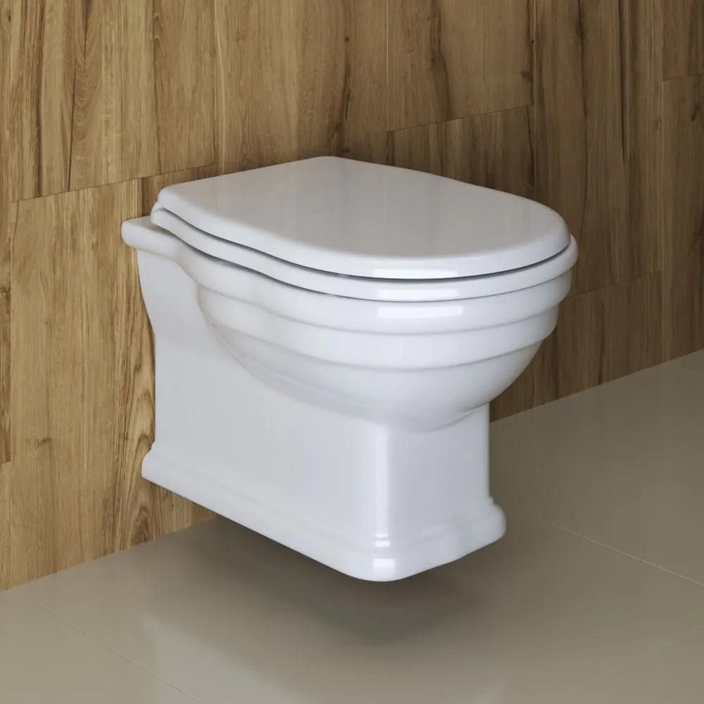 купить Унитаз подвесной безободковый с сиденьем BelBagno BOHEME BB115CH + BB115SC 