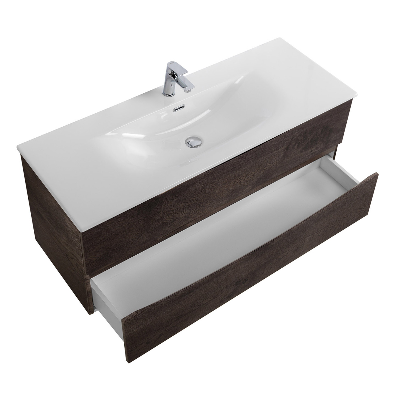 Тумба с раковиной подвесная BelBagno MARINO-CER-N-1200-2C-SO-RNG-P Rovere Nature Grigio, раковина белая BB-8099-120