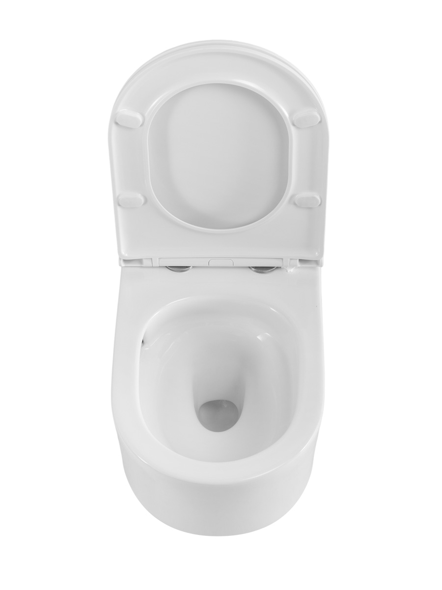 Унитаз подвесной BelBagno UNIQUE BB007CH-TOR/SC безободковый с сиденьем и смывом TORNADO