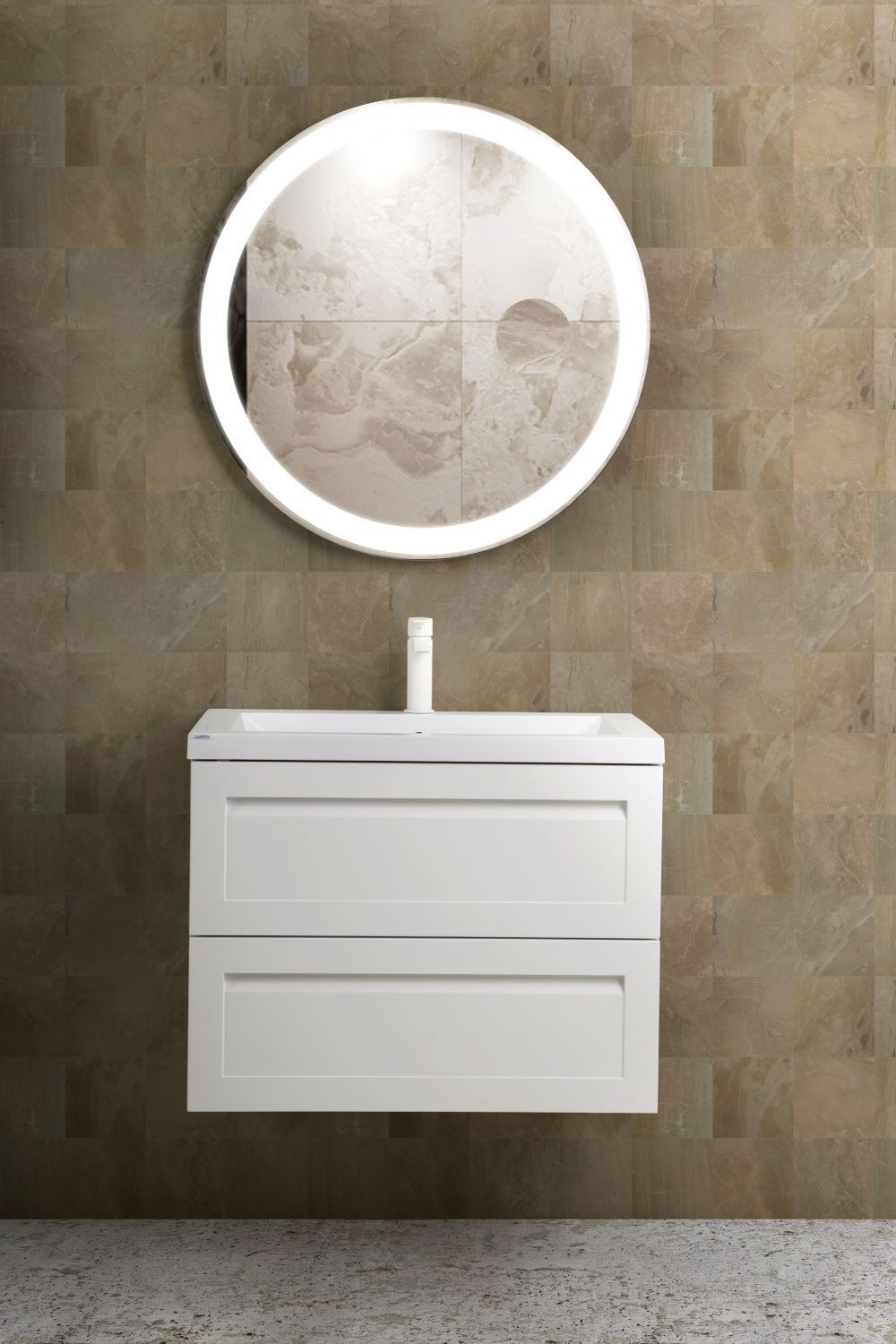 Мебель для ванной комнаты подвесная ART&MAX PLATINO 60 см Белый Глянцевый