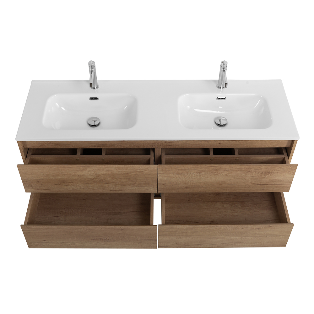 Тумба BelBagno KRAFT-1200-4C-SO-2-RNN с 2-й раковиной BelBagno BB1200-2-ETL, Rovere Nebrasca Nature