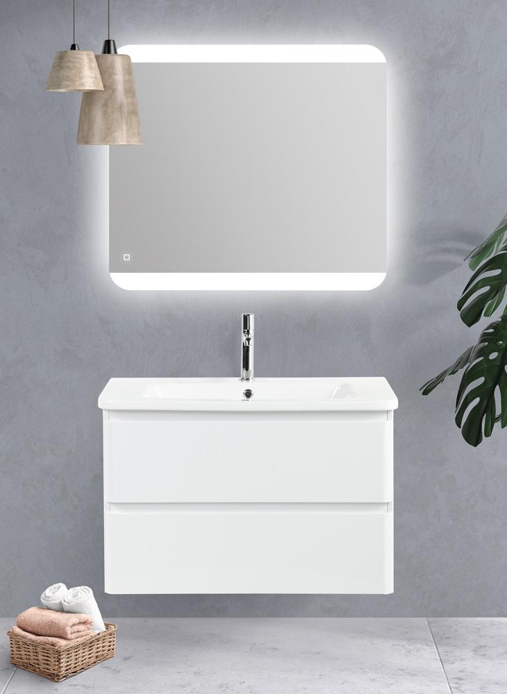 купить Тумба подвесная с керамической раковиной BelBagno ALBANO-CER-800-2C-SO-BL 