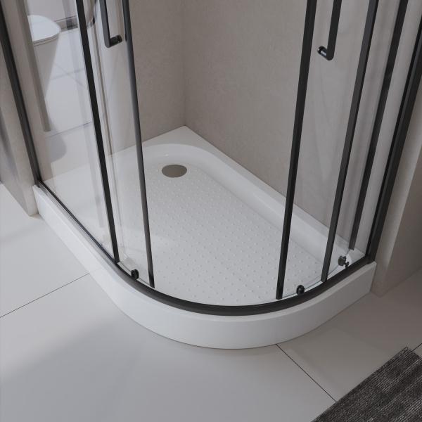 Акриловый поддон 120х80 левосторонний BelBagno TRAY-BB-RH-120/80-550-15-W-L с сифоном