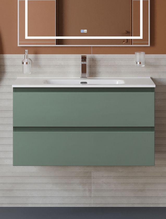 купить Тумба с раковиной подвесная BelBagno KRAFT-800-2C-SO-VO Еловый матовый, раковина белая BB800ETL 