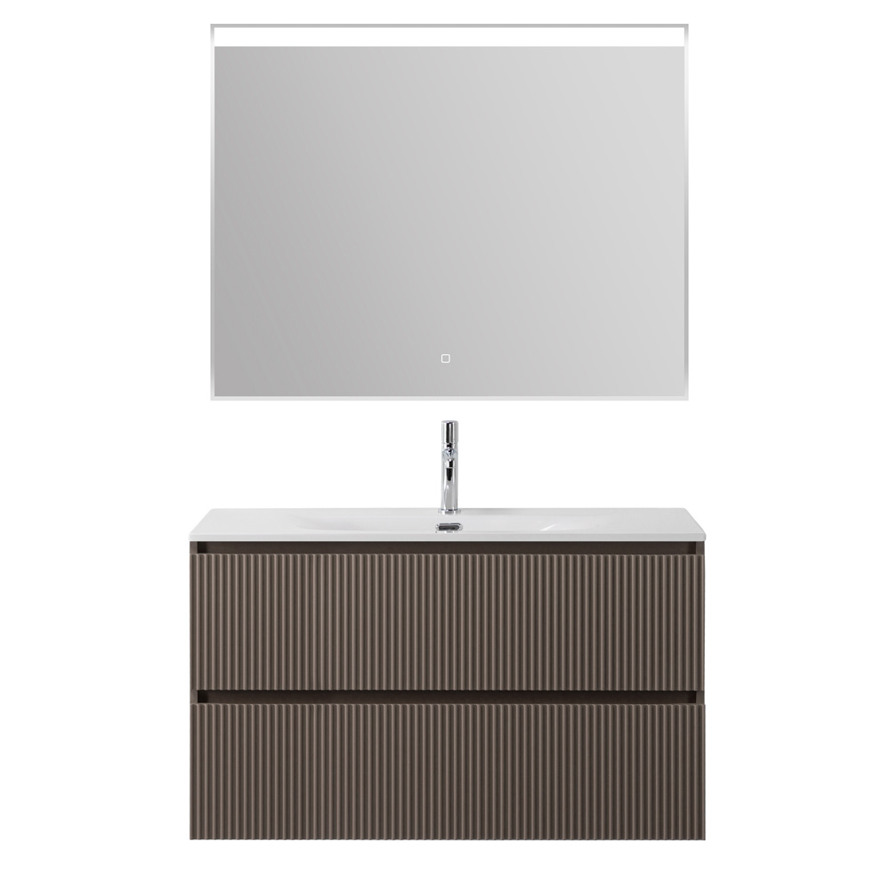 Тумба с раковиной подвесная BelBagno UNO-1200-2C-SO-СO Бежевый матовый, раковина белая BB-8099-120