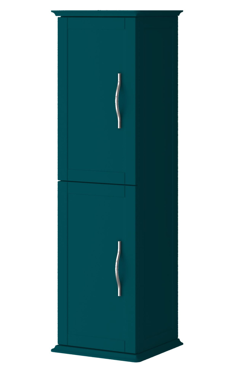Пенал подвесной с двумя распашными дверцами, реверсивный Cezares TIFFANY 54965 Blu Petrolio