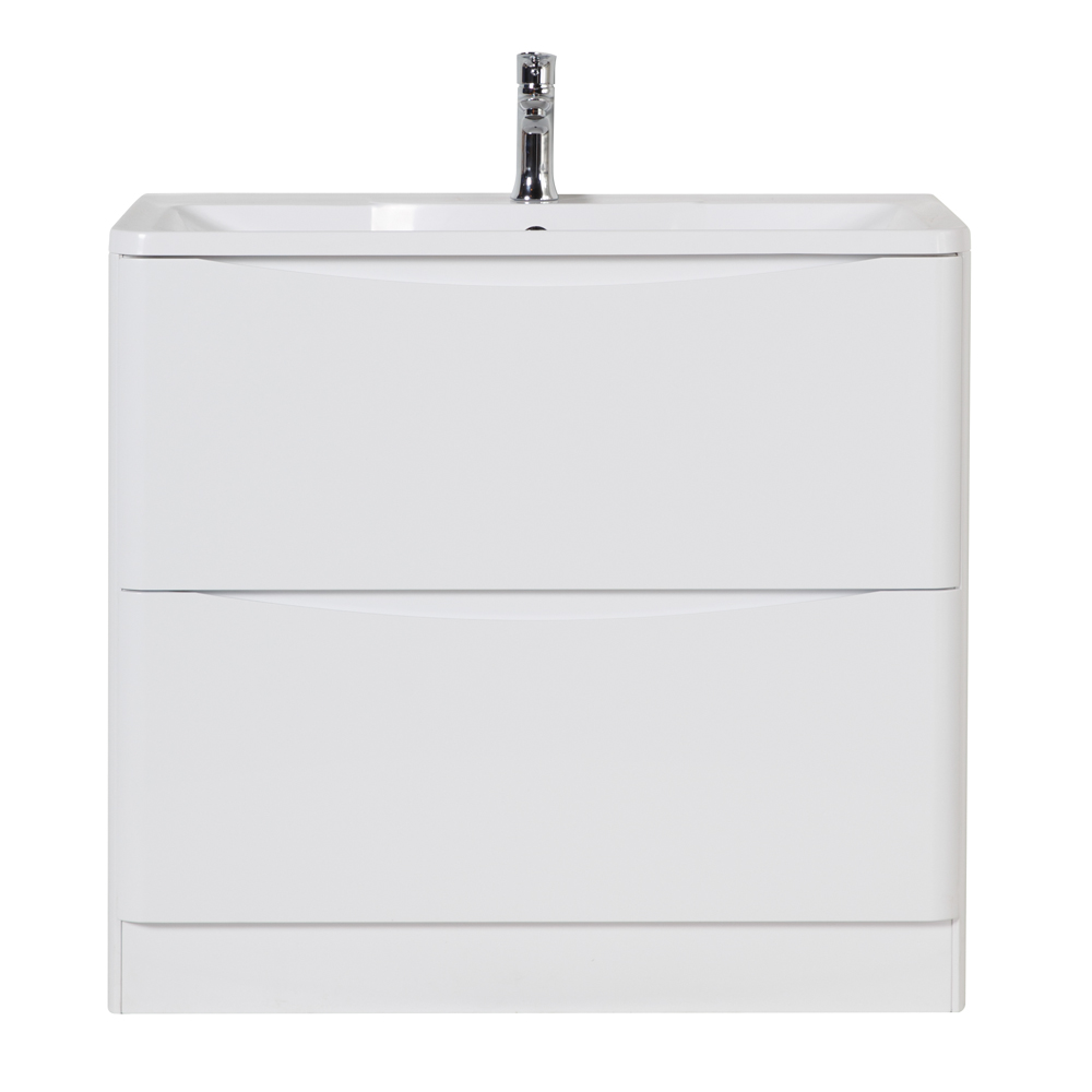 купить Мебель для ванной комнаты напольная BelBagno ACQUA-800-2C-PIA-BL 80см Bianco Lucido  