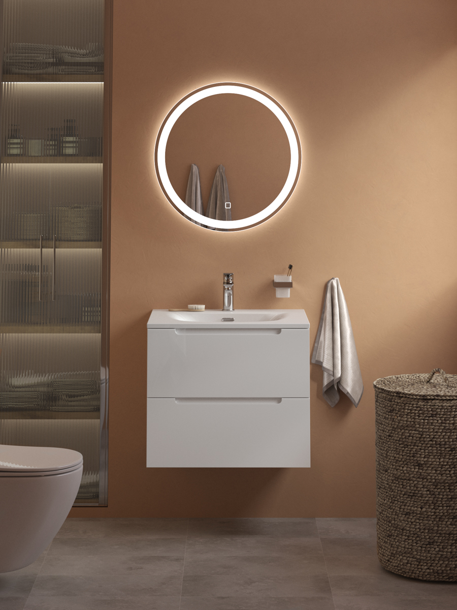купить Тумба подвесная с раковиной BelBagno ETNA39-600/390-2C-SO-BL-P+BB-8099-3-60 