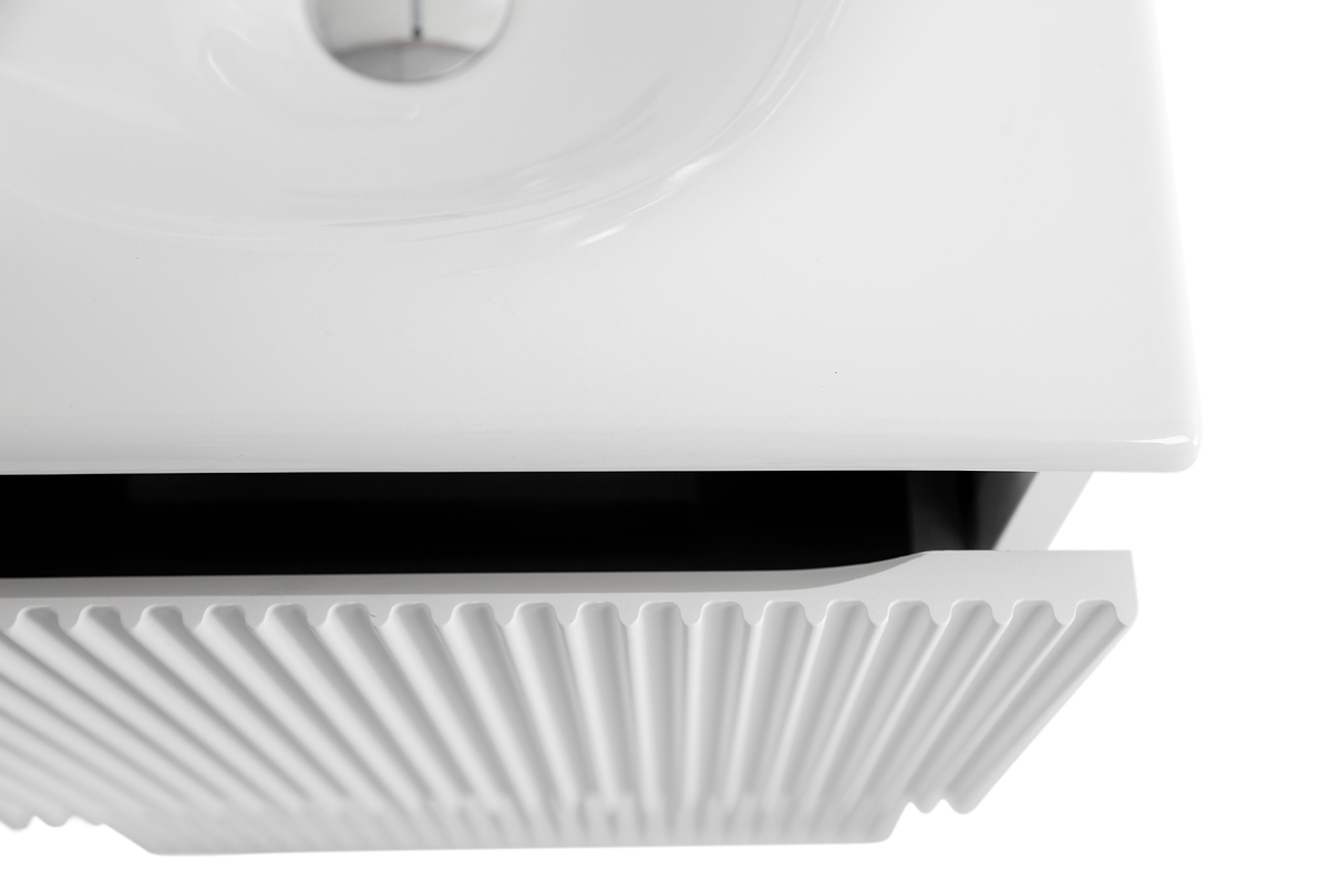 Тумба с раковиной подвесная BelBagno UNO-MINI-500-2C-SO-BO Bianco Opaco, раковина белая BB-8099-3-50