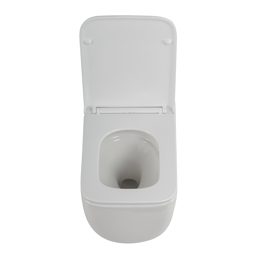 Унитаз подвесной безободковый с сиденьем и смывом TORNADO BelBagno LUCE-TOR BB076CH-TOR/SC