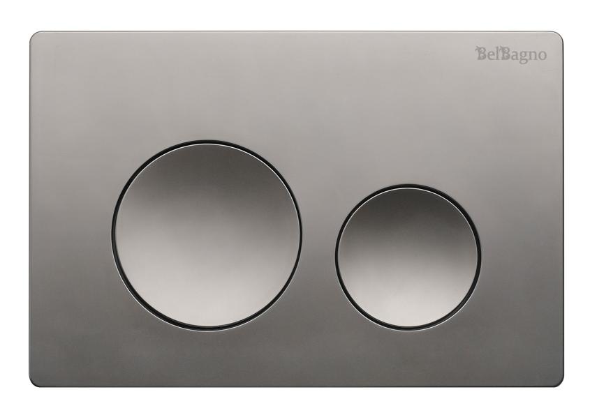 купить Кнопка смыва BelBagno BB-03C-GM цвет оружейная сталь 