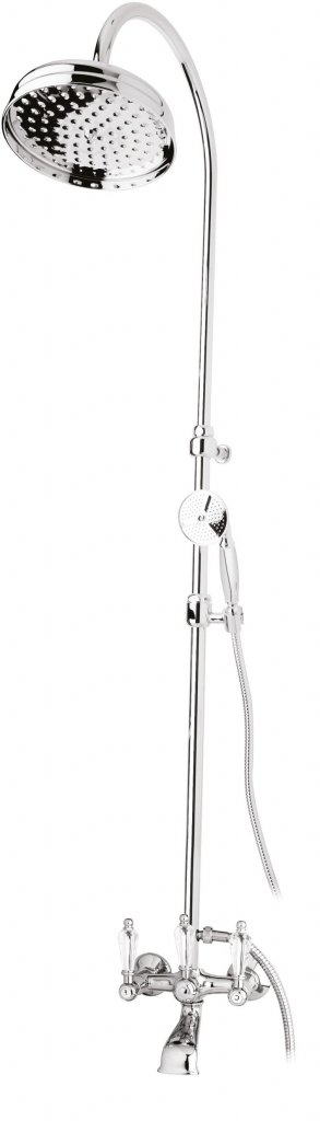 Душевая колонна со смесителем для ванны, верхним и ручным душем CEZARES DIAMOND-CVD-01-Sw