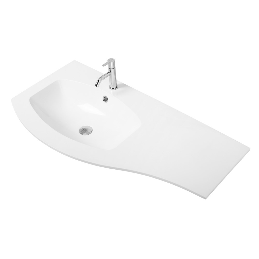 Раковина из искусственного мрамора, чаша слева Cezares 50153 Bianco