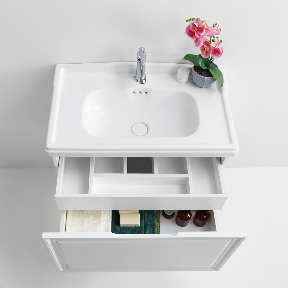 Мебель для ванной комнаты подвесная CEZARES GIUBILEO-1000-1C-SO-BL 100см Bianco Lucido 