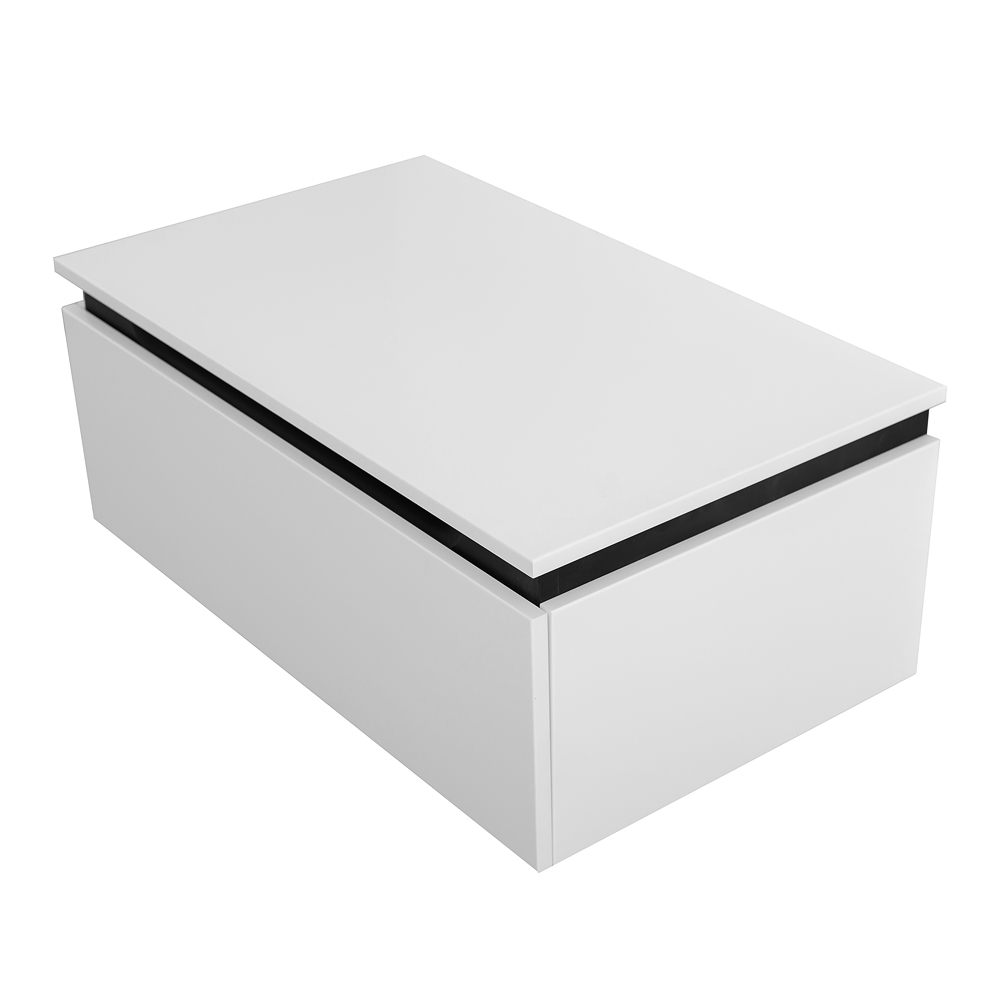 Тумба напольная с одним выкатным ящиком Cezares SLIDER-800-1C-PI-BO Bianco Opaco