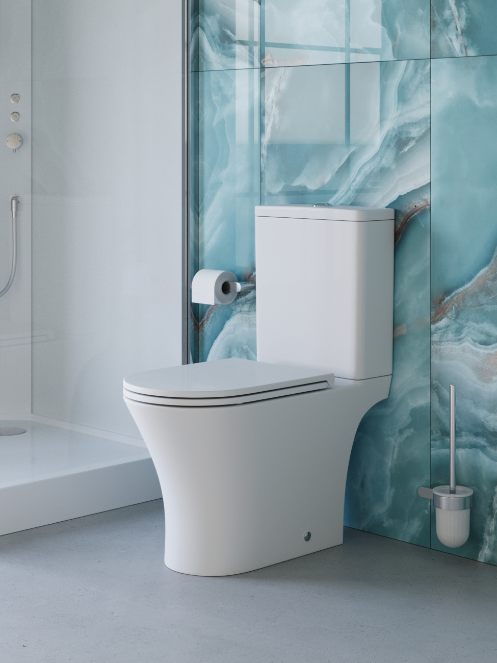 Унитаз-компакт BelBagno ACQUA-TOR BB2801CP-TOR/SC + BB2801T безободковый с сиденьем и смывом TORNADO 