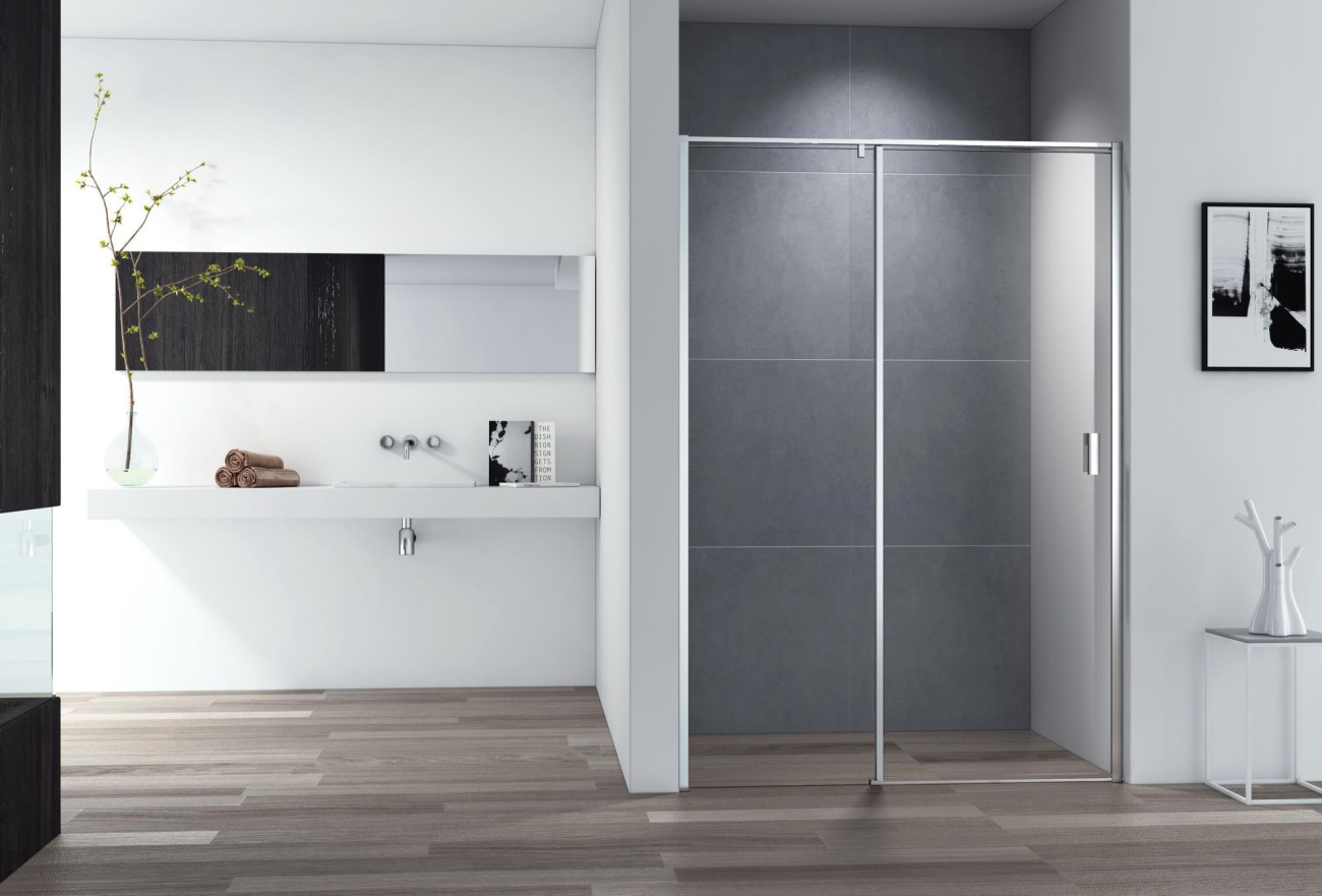 Душевая дверь Cezares URBAN-B-12-100-C-CR, 100х195, профиль хром, стекло прозрачное