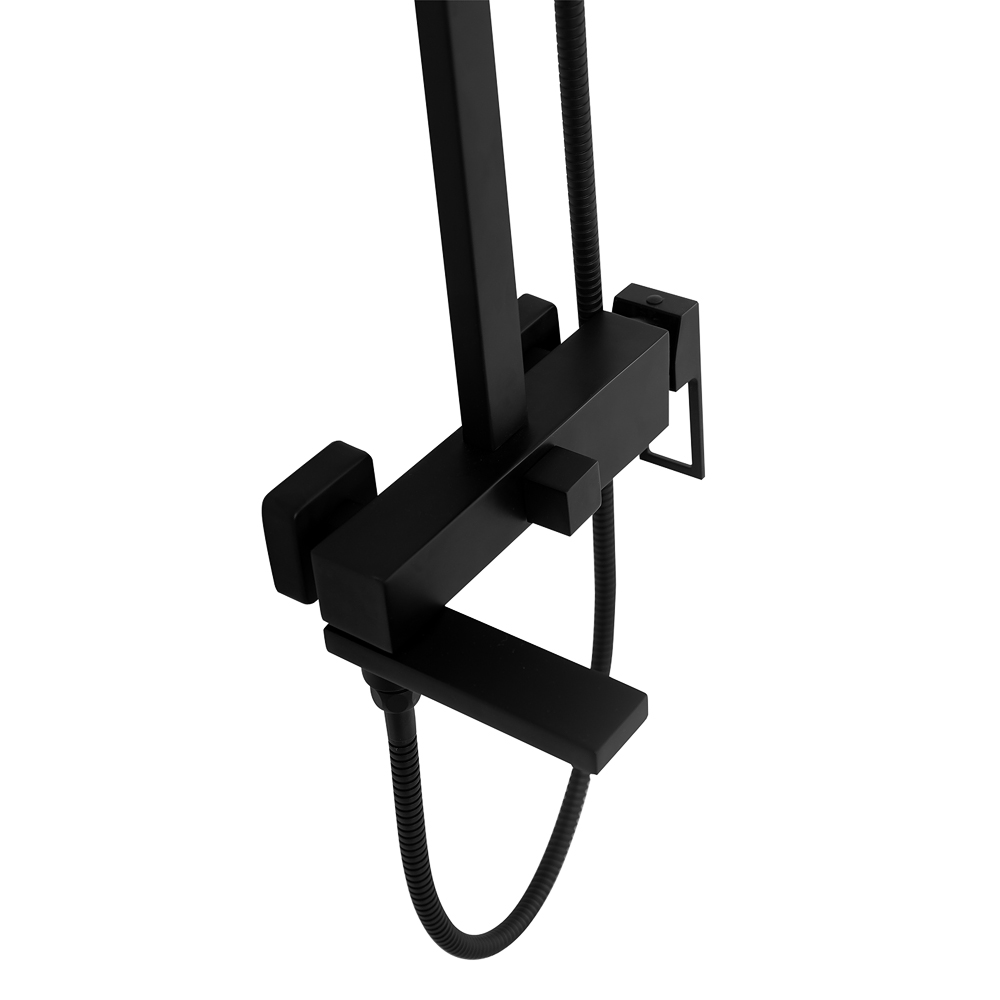 Душевая стойка BelBagno LUCE с изливом LUC-VSCM-NERO