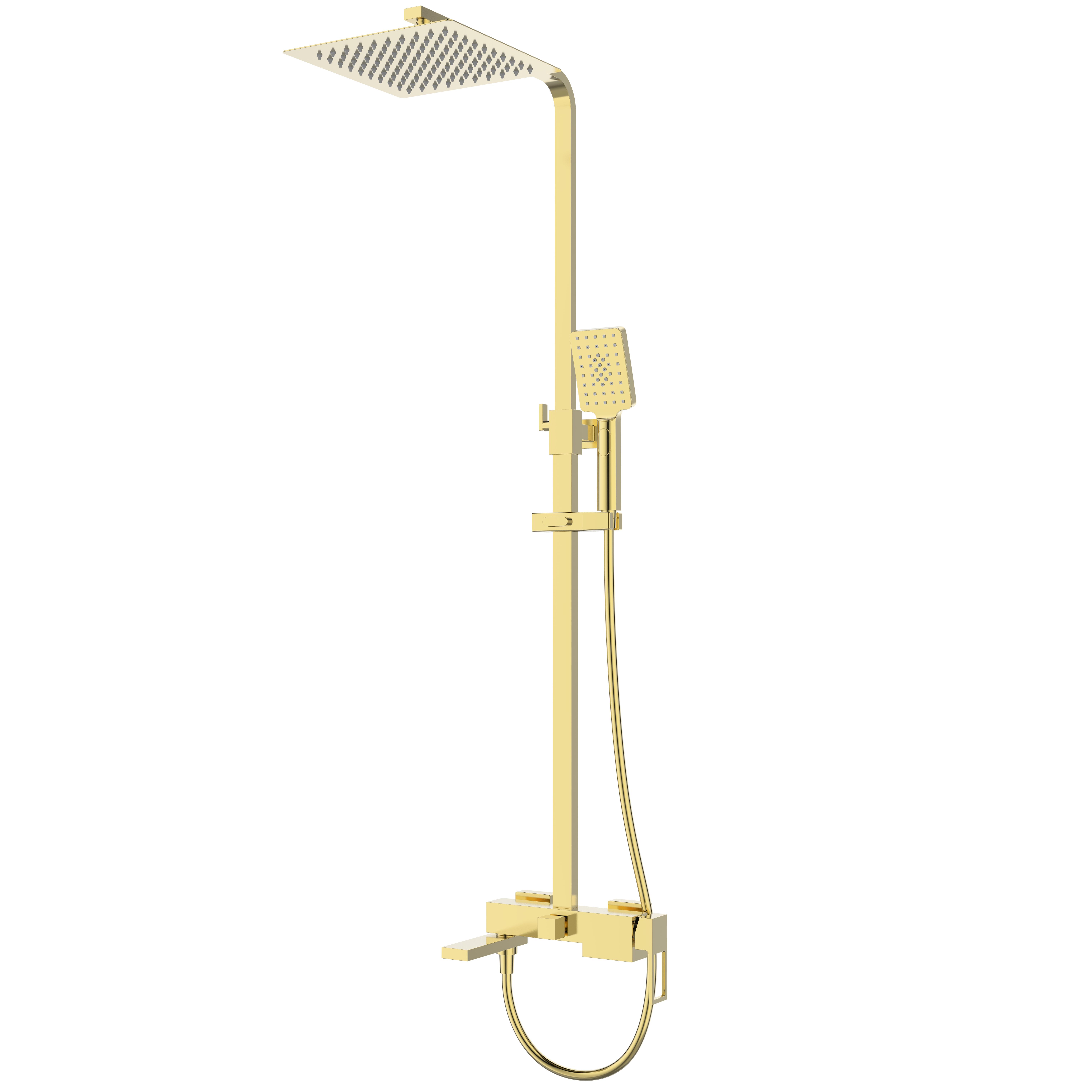 купить Душевая стойка BelBagno LUCE с изливом LUC-VSCM-ORO 
