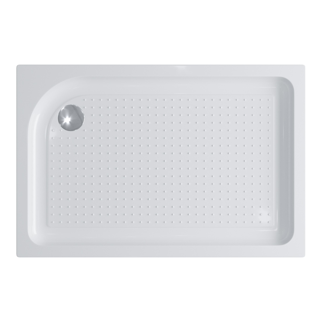 купить Акриловый поддон 100х80 левосторонний BelBagno TRAY-BB-AH-100/80-15-W-L с сифоном 