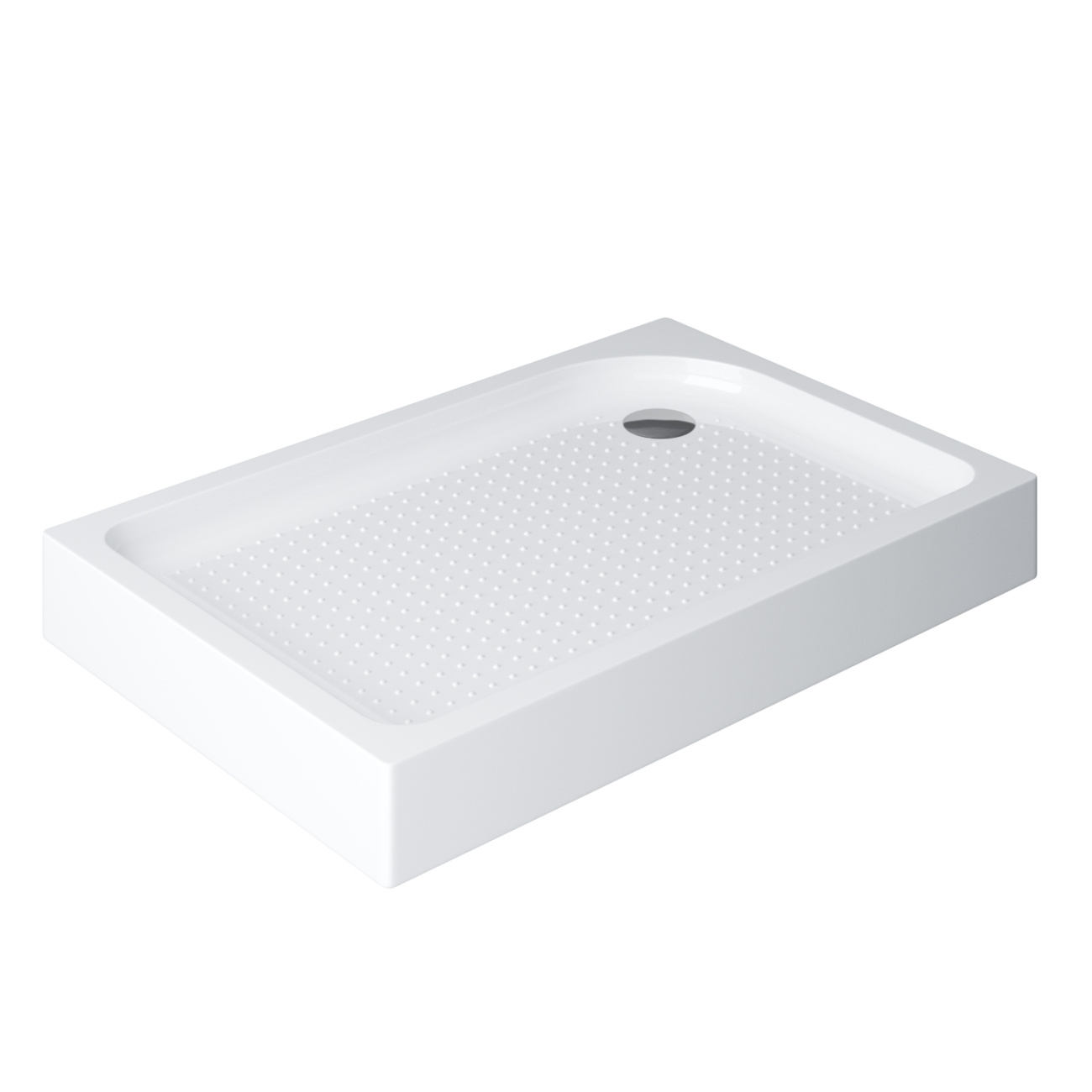 Акриловый поддон 100х80 правосторонний BelBagno TRAY-BB-AH-100/80-15-W-R с сифоном