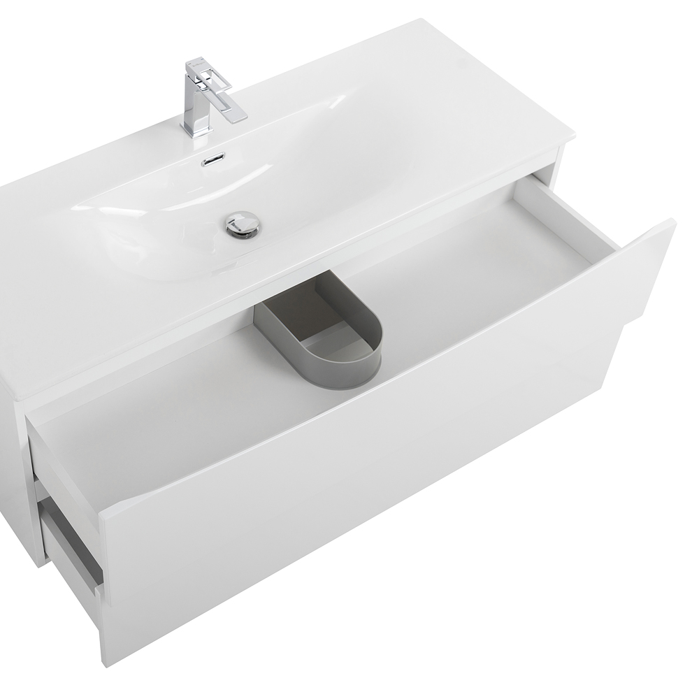 Тумба с раковиной подвесная BelBagno MARINO-CER-N-1200-2C-SO-BO-P Bianco Opaco, раковина белая BB-8099-120