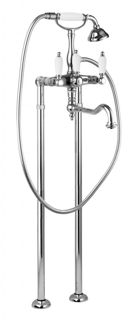 Напольный смеситель для ванны с ручным душем CEZARES FIRST-VDP2-01-Bi