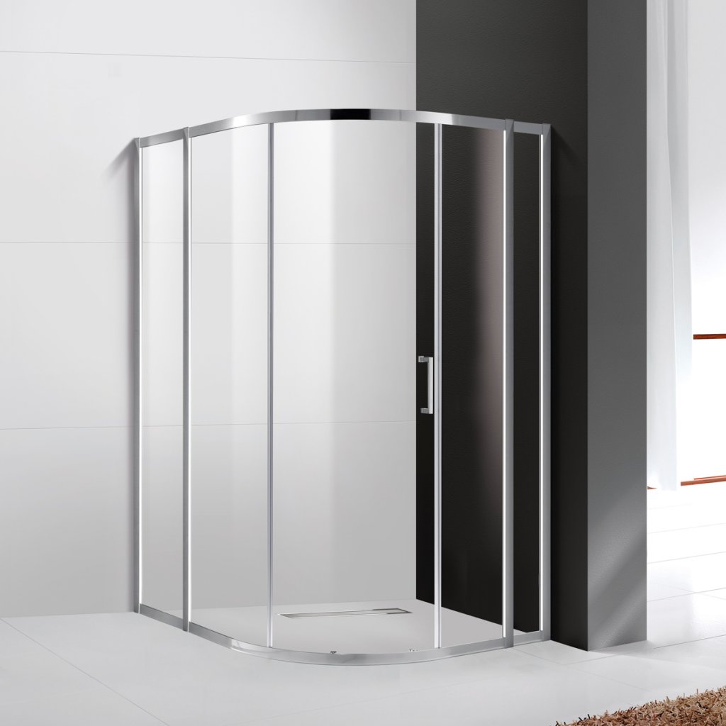 купить Душевой уголок Cezares MOLVENO-RH-11-130/120-C-Cr-IV, 130х120х195, профиль хром, стекло прозрачное 