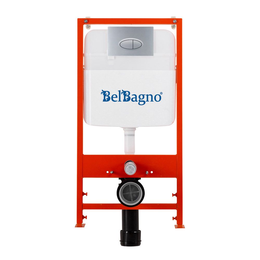Система инсталляции для подвесных унитазов BelBagno BB026 с кнопкой смыва BB050CR.MAT