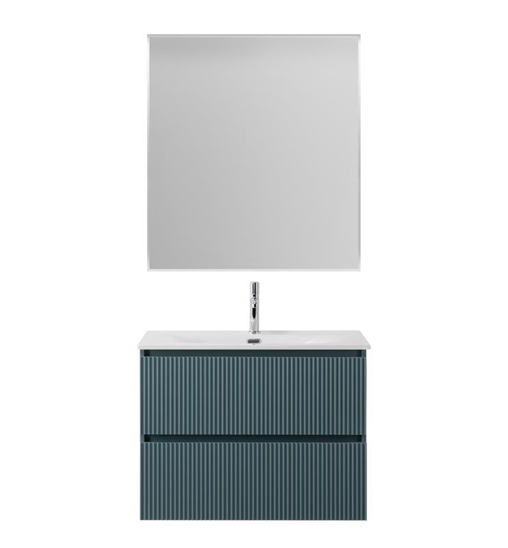 Тумба с раковиной подвесная BelBagno UNO-MINI-700-2C-SO-AO Голубой матовый, раковина белая BB-8099-3-70