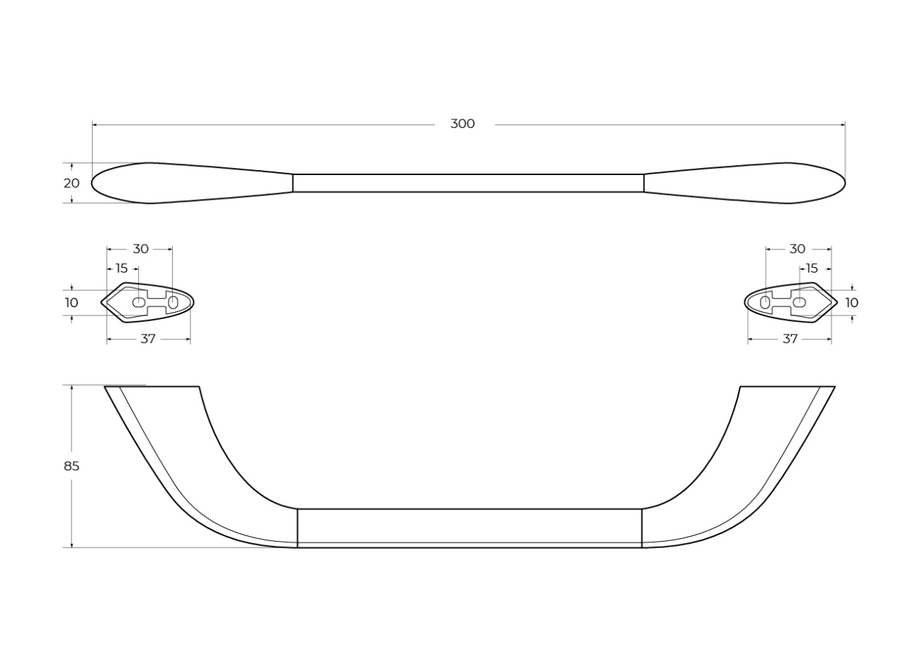 Полотенцедержатель Cezares LINER-TH02-GM
