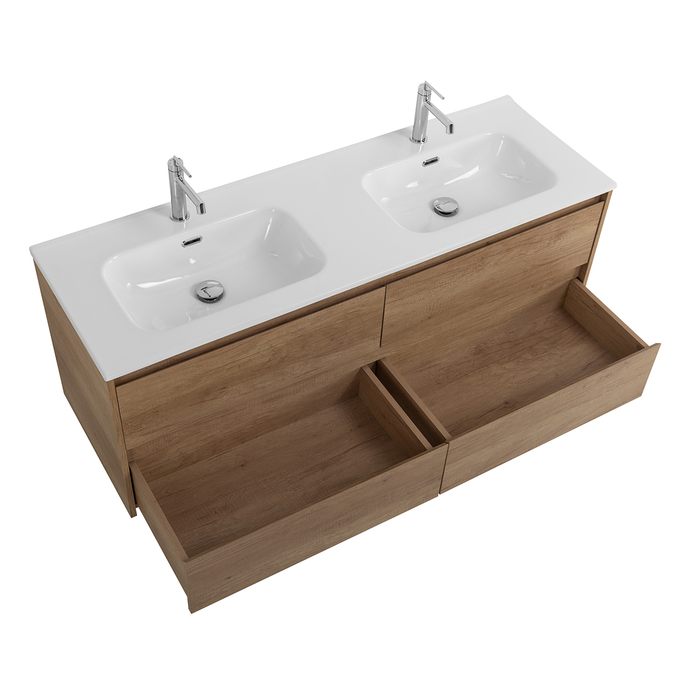 Тумба BelBagno KRAFT-1200-4C-SO-2-RNN с 2-й раковиной BelBagno BB1200-2-ETL, Rovere Nebrasca Nature