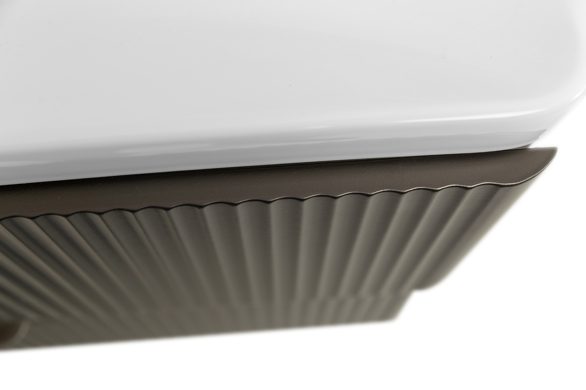 Подвесная тумба с раковиной Belbagno DUE 60 см Оружейная сталь DUE-600-2C-SO-GM-P + BB-8076-3-60