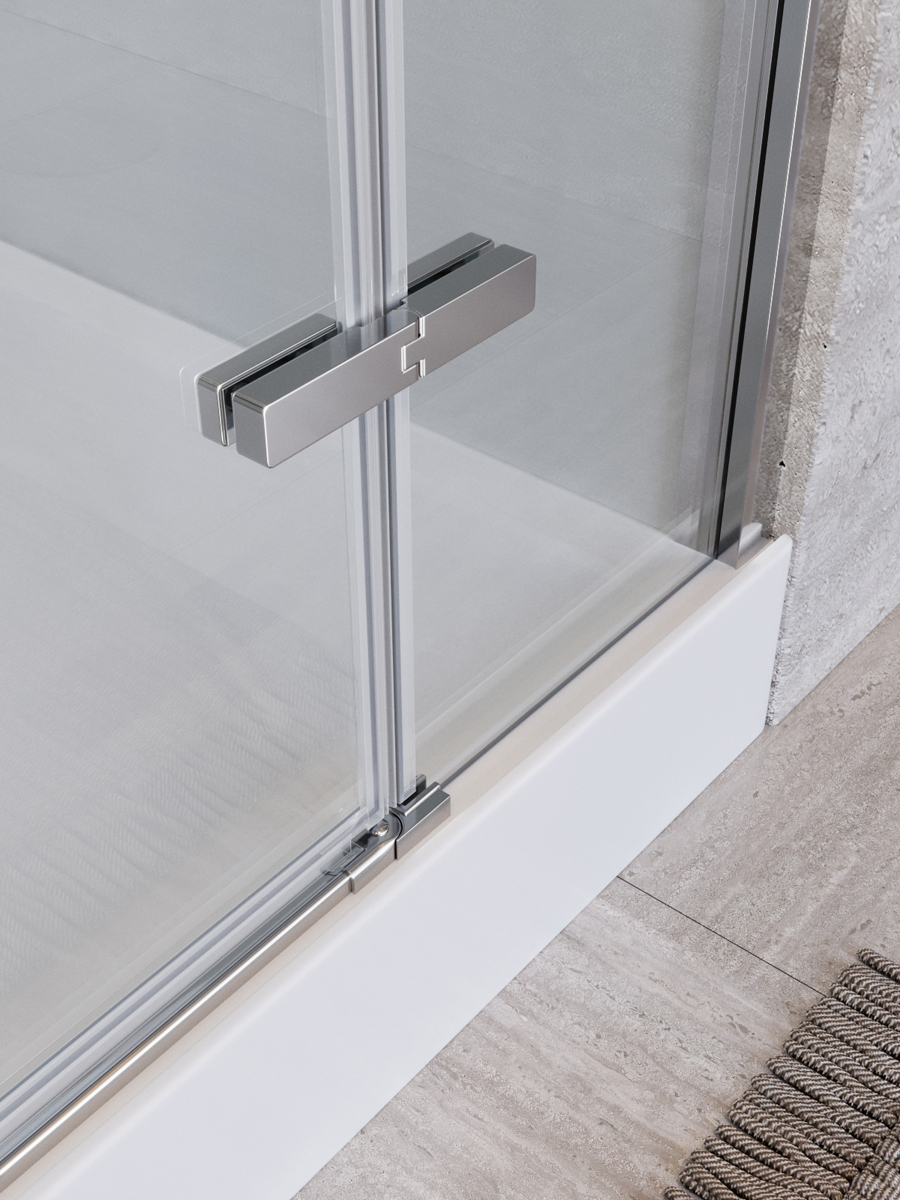 Душевая кабина BelBagno UNO-CAB-A-1-90-C-Cr-Bi-TOP-R, правосторонняя