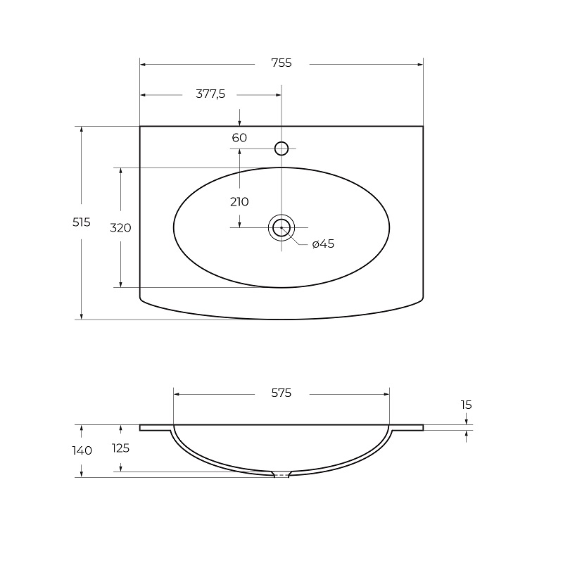 Раковина стеклянная Cezares 82415 Extra Light