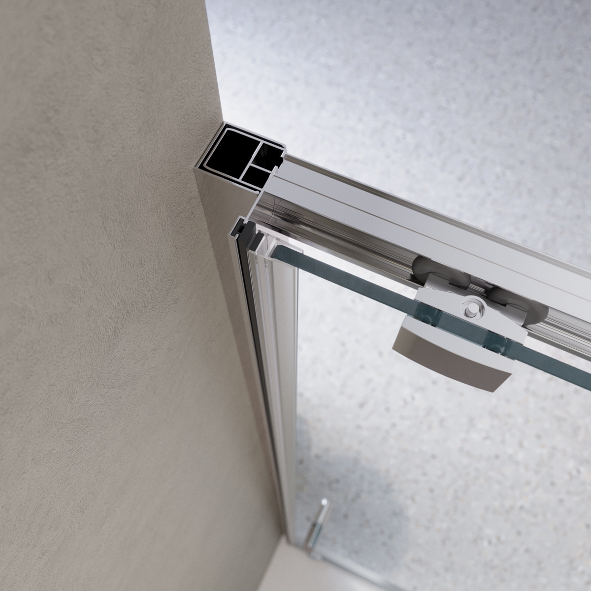 Дверь в проём BelBagno LUCE-BF-1-100-C-Cr